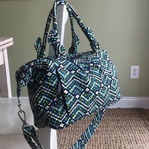New: Vera Bradley Hadley Satchel Tote Bag with Removable Shoulder Strap
